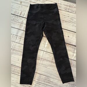 Lululemon Athletica Black Camouflage Leggings
